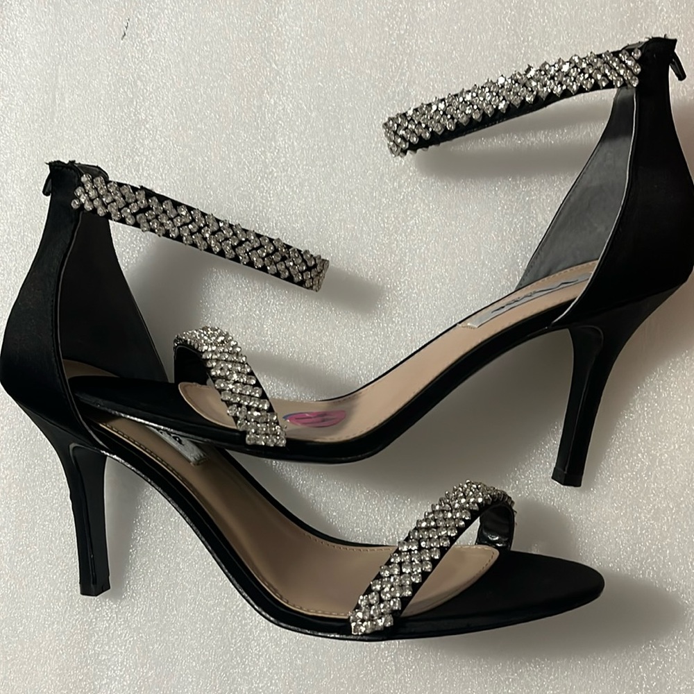 Nina New York Rhinestone Ankle Strap Heels Size 11